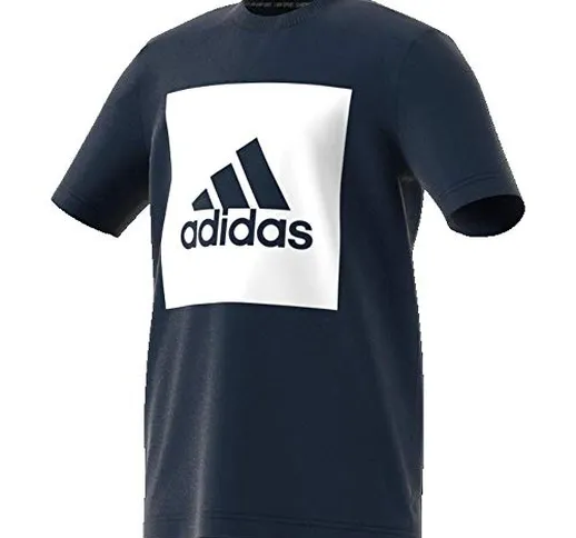 adidas Boxed BOS T -Shirt, Maglietta Bambino, Blu (Collegiate Navy/White), 5-6A