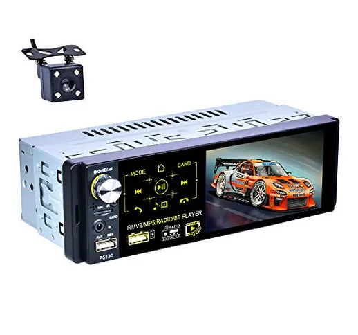 X-REAKO autoradio 1 DIN MP5 Player con Schermo da 4,1 pollici, per auto, autoradio Support...