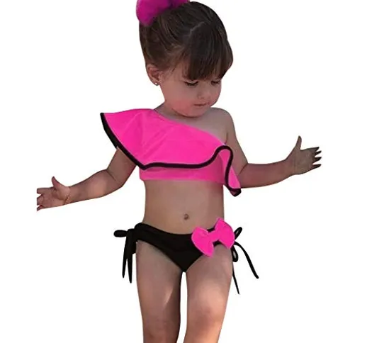 Jimmackey Costumi Bagno Bambina Ruffles Bikini Set Costume da Bagno Due Pezzi Neonata Swim...