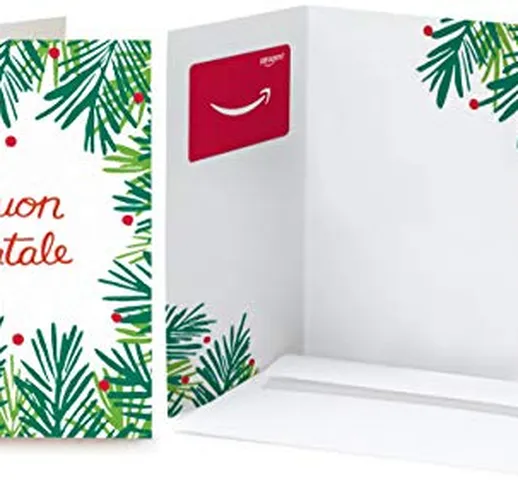 Buono Regalo Amazon.it - Biglietto d'auguri Foglie di Natale