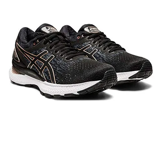 ASICS Gel-Nimbus 22 Knit, Running Shoe Womens, Noir/Noir, 37 EU