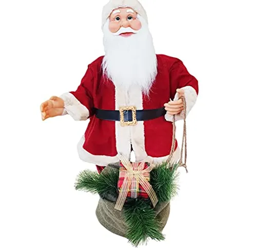 Mediawave Store - Babbo Natale Addobbo Natalizio Decorazione di Natale, con Luci Musica e...