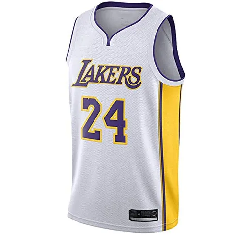 JAG Maglia Donna da Uomo - NBA Lakers 24# Kobe Bryant Maglie Traspiranti Ricamate da Baske...