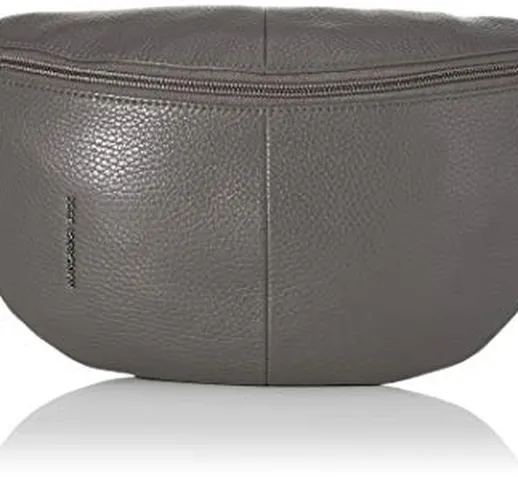 Mandarina Duck Mellow Leather Bum Bag, Borsa a tracolla Donna, Grigio (Smoked Pearl), 30x1...