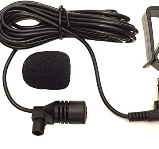 Angkoole Microfono 3.5 mm Microfono Esterno Montaggio per Auto Veicolo Head Unit Bluetooth...
