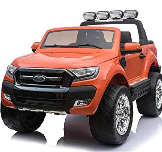 Babycar Auto per Bambini Ford Ranger Wildtrak Luxury (Arancione) New 24v 4X4 LCD con Telec...