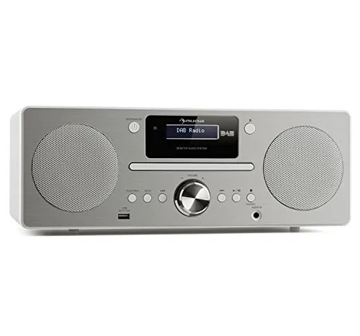 AUNA Harvard - Mini Stereo Compatto, Radio Digitale, Sintonizzatore DAB/DAB+/FM, Stazioni...