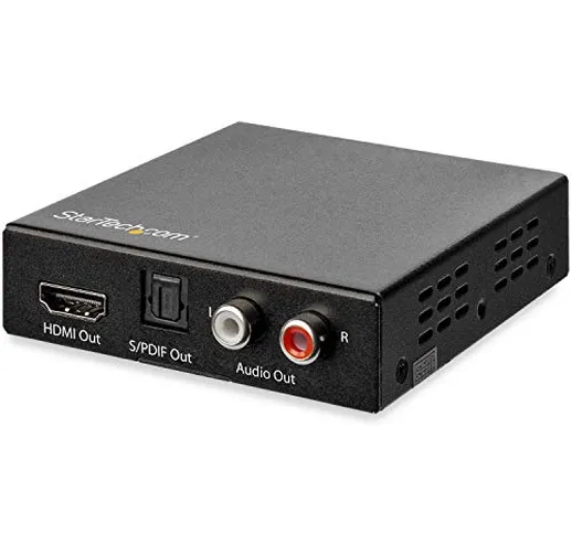StarTech.com Estrattore Audio HDMI 4K con Supporto 4K 60Hz - De-embedder Audio HDMI® HDR c...