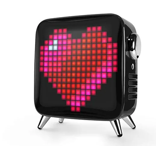 Divoom Tivoo Max - Speaker Bluetooth "Pixel LED Art" con potenza in uscita di 40W, batteri...