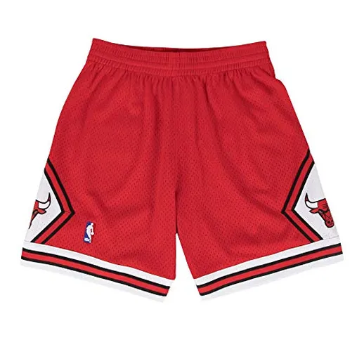 Mitchell & Ness - Pantaloncini da basket dei Chicago Bulls anno 1997-1998, modello: Swingm...