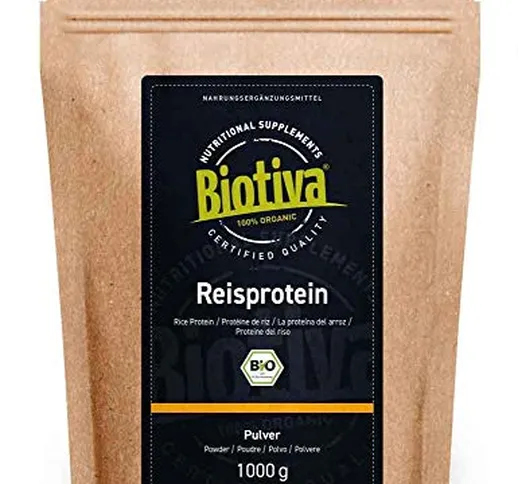 Proteine di riso Bio - 80% proteine - 1kg - fonte proteica vegana - senza additivi - senza...