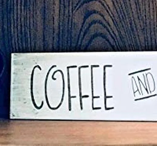 Rummy Rustic Wood Sign Coffee And Tea, Bar Country Farmhouse Home Decor Kitchen 806740
