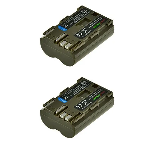 2 X Chili Power BP-511, BP-511 A (1700 mAh) Batteria per Canon EOS 5d, 10d, 20d, 30d, 40d,...
