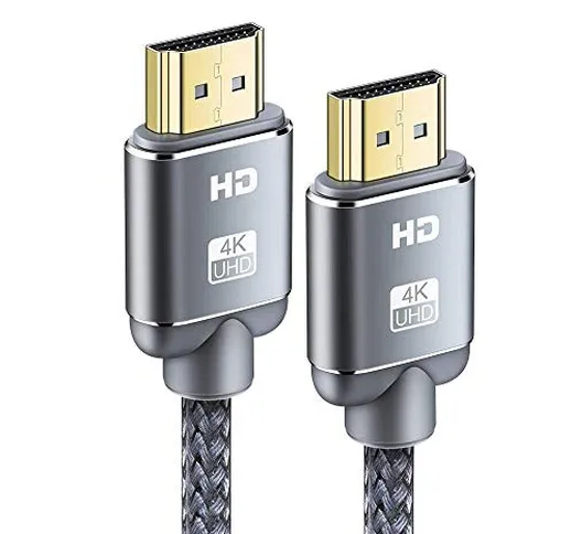 Cavo HDMI 4K 2m, Snowkids Cavi HDMI 2.0 a/b ad alta Velocità con Ethernet, Supporta 4K 60H...