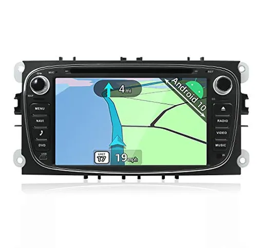YUNTX Android 10 Autoradio per Ford Focus/Mondeo/S-Max/Connect (2008-2011) |2 DIN|Fotocame...