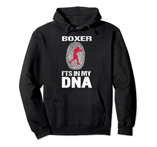 Divertente DNA di pugile per l'amante della boxe Felpa con Cappuccio