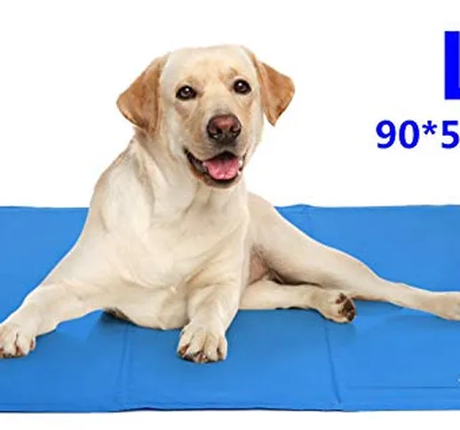 Pecute Tappetino raffreddamento cane Grandi 90*50 cm - gel non tossico - sistema di auto r...