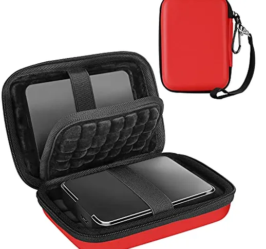 ProCase Custodia Hard Disk Esterno 2.5", Custodia Rigida per HDD SSD TOSHIBA Western Digit...