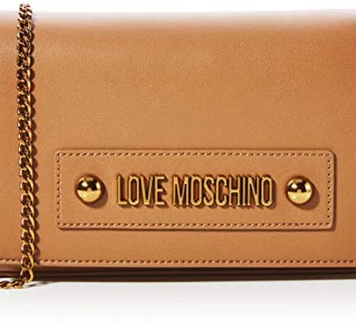 Love Moschino Jc4026pp1a, Borsa a Tracolla Donna, Marrone (Cuoio), 6x14x22 cm (W x H x L)