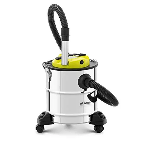 ulsonix Aspiracenere Bidone Aspiratutto Multifunzione ASHCLEAN 20SW (1.200 W, Acciaio inox...