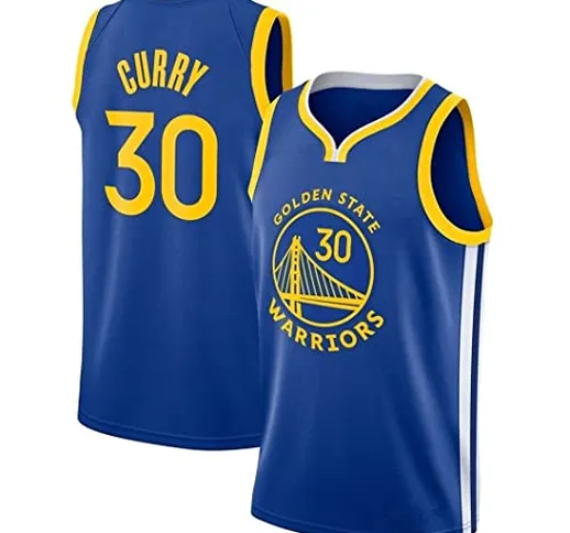 ZeYuKeJi Gli Uomini di Jersey-NBA Jersey New Warriors Warriors # 30 Curry Maglia Basketbal...