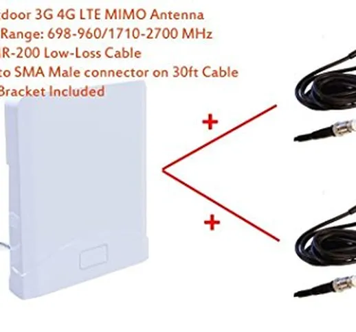 Antenna MIMO 3G 4G LTE per interni ed esterni a banda larga per TP-Link TL-MR6400 Wireless...