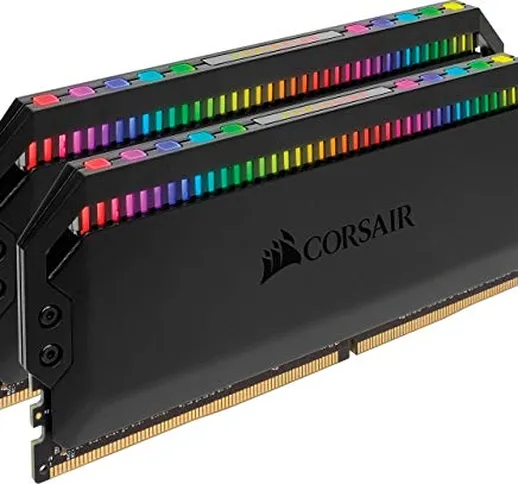 Corsair DOMINATOR PLATINUM RGB Kit di Memoria per Desktop a Elevate Prestazioni, DDR4 2 x...