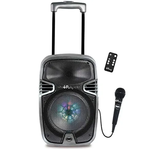 Lexibook IParty Karaoke Bluetooth®, Su ruote con effetti di luce e microfono inclusi, batt...