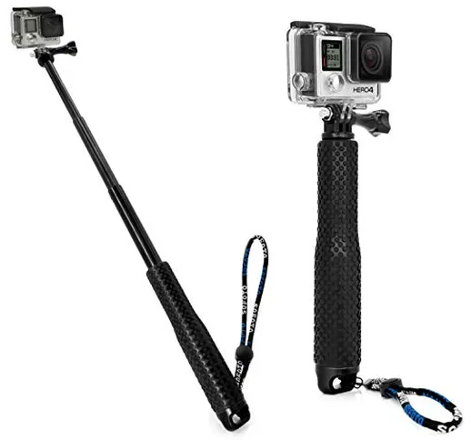 MyGadget Selfie Stick Waterproof x Action Camera - Hand Grip Telescopico - Asta Allungabil...