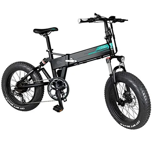 FIIDO M1 Pro Bicicletta elettrica pieghevole, 20" 130 KM, lunga distanza 500 W, motore bru...