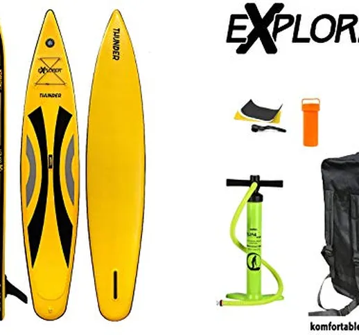 Explorer SUP Thunder 380 x 71 x 15 cm Inflatable ISUP Gonfiabile Stand Up Paddle Board Pom...