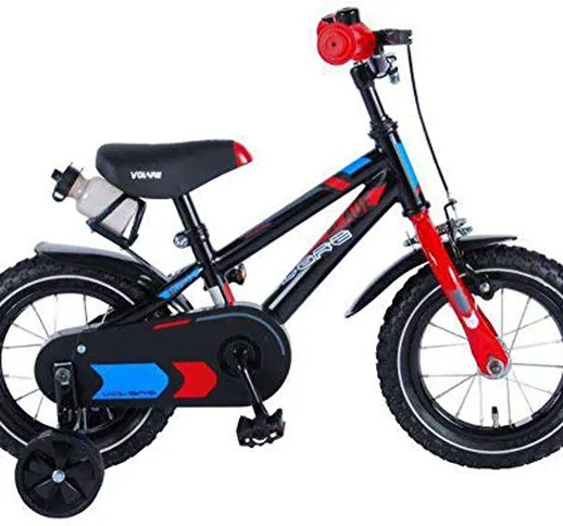 Bici Bicicletta Bambino Blade 12 pollici con Ruotine Rimovibili Nero 95% assemblata