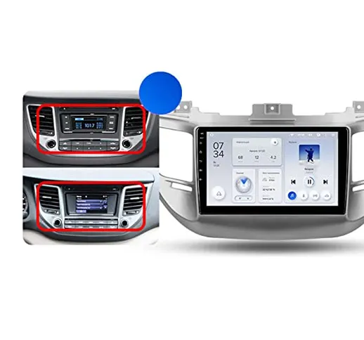 ADMLZQQ Android Autoradio 2 DIN 10.0 for Hyundai Tucson 3 2015-2018 9'' Touchscreen Blueto...