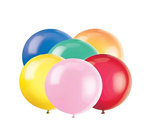 Unique Party- Palloncini Giganti in Lattice, Assortiti (Assorted Colour), 90 cm, 56732