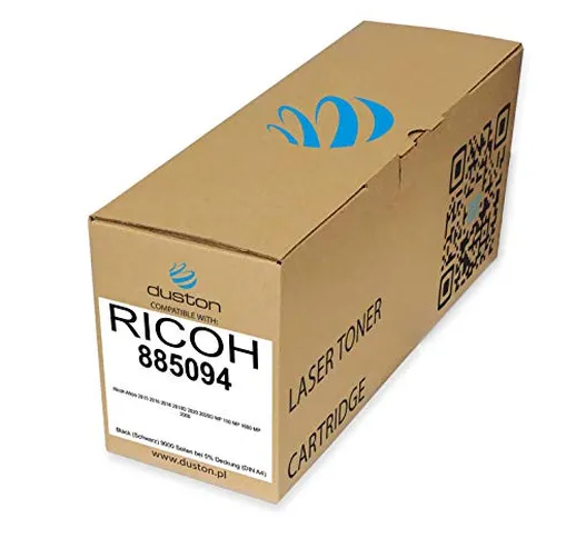 885094, 842015, TYPE1230 Toner nero rigenerato Duston compatibile con Ricoh Aficio 2015 20...