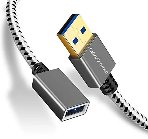 CableCreation USB3.0 Cavo di prolunga, USB 3.0 a Maschio a Femmina per Oculus VR, Playstat...