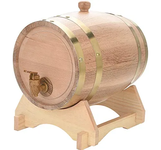 5L Botte Vino Legno Rovere, Botte di Vino Dispenser, Botte da vino In legno, Wine Barrel p...