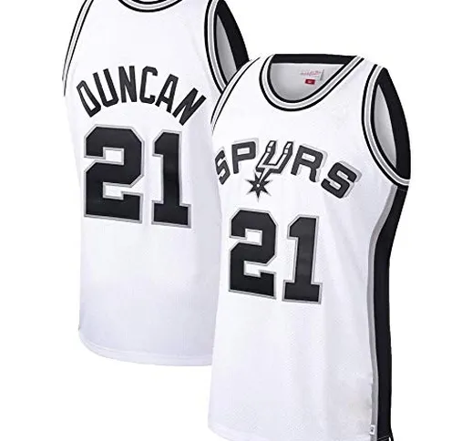 canottejerseyNBA Tim Duncan - San Antonio Spurs #21 Retro Vintage, Basket Jersey Maglia Ca...