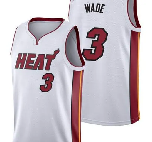 canottejerseyNBA Dwayne Wade Miami Heats #3 The Flash, Basket Jersey Maglia Canotta, Swing...