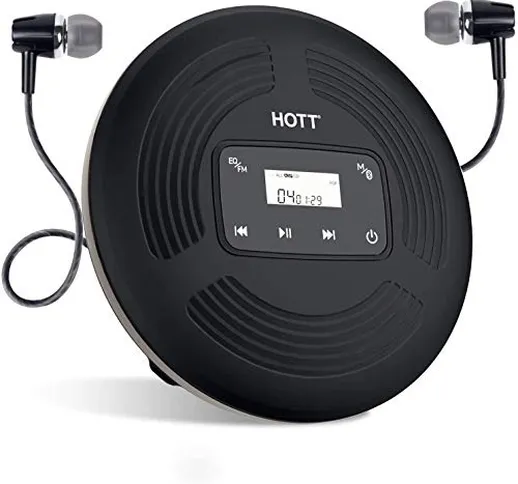 HOTT - Lettore CD Bluetooth 5.0 con lettore CD per Hause, Reisen und im Auto con Stereo-Ko...