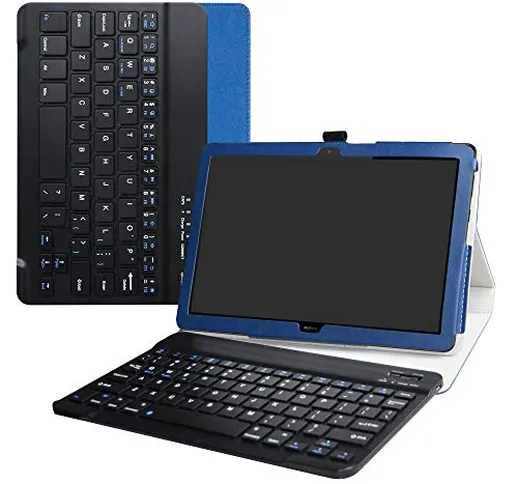 MediaPad T5 10 Bluetooth Keyboard Custodia,LiuShan Staccabile Tastiera Bluetooth Senza fil...