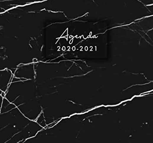 Agenda 2020-2021 italiano: Agenda settimanale 2020 2021 18 mesi, Agenda giornaliera metà a...