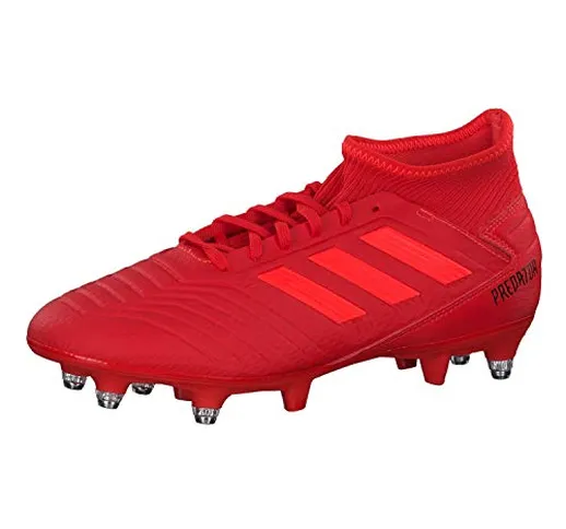 adidas Predator 19.3 SG, Scarpe da Calcio Uomo, Multicolore (Rojact/Rojsol/Negbás 000), 41...