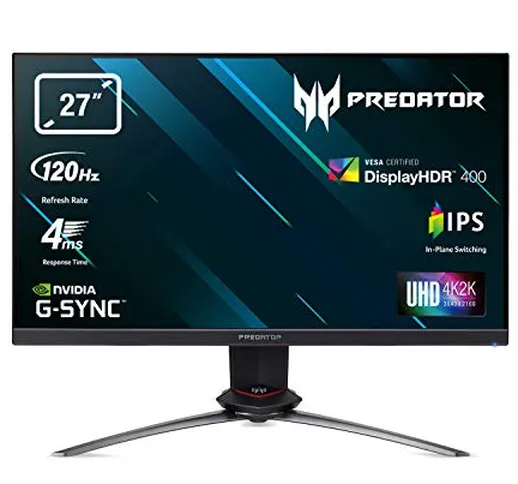 Predator XB273KSbmiprzx Monitor Gaming G-SYNC, 27", Display 4K IPS Ultra HD, 120 Hz, 16:9,...