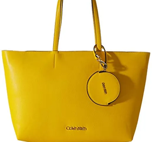 Calvin Klein Ck Must Shopper Md Cav - Borse Tote Donna, Giallo (Scuba Yellow), 1x1x1 cm (W...