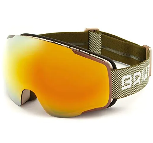 Briko KABA 8.9 2 Lenses, Goggles Unisex Adulto, 996CHAMPAG GREEN-GOM2P1, One