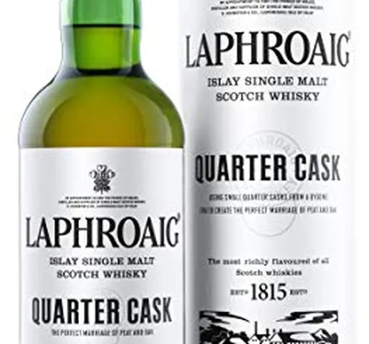 Laphroaig, Laphroaig Quarter Cask Single Malt Whisky, 7 Anni - bottiglia di vetro da 700ml