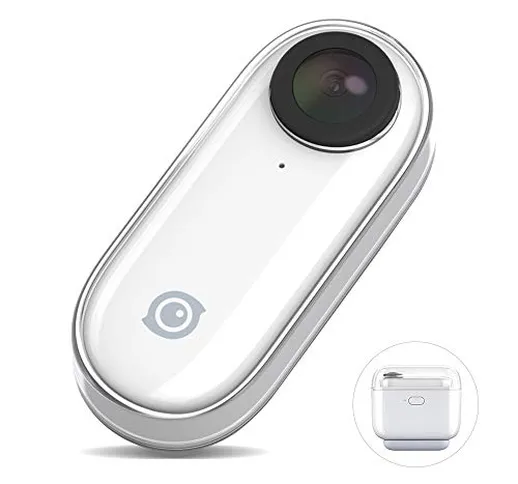 360 GO Camera Sportiva Compatta con Custodia di Nicarica,Registra Video Stabile,Auto Editi...