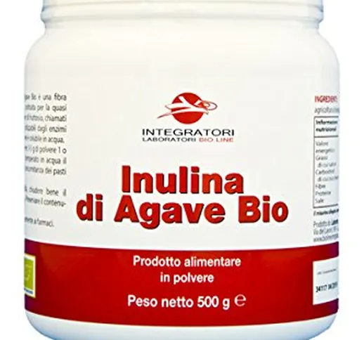 Inulina di Agave da agricoltura biologica, Fibra alimentare prebiotica (Neutro, 500 g)
