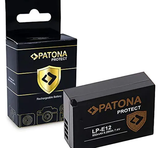 PATONA Protect V1 Batteria LP-E12, NTC compatibile con Canon EOS 100D, EOS M, M2, M10, M50...